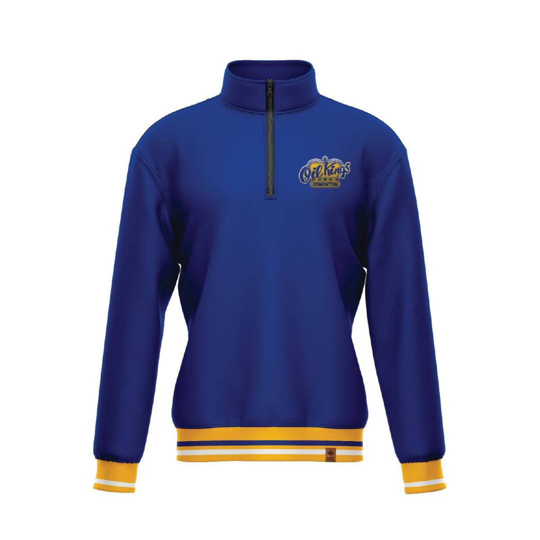 Edmonton Oil Kings Bardown Blue Cuff Colored Quarter-Zip Sweatshirt