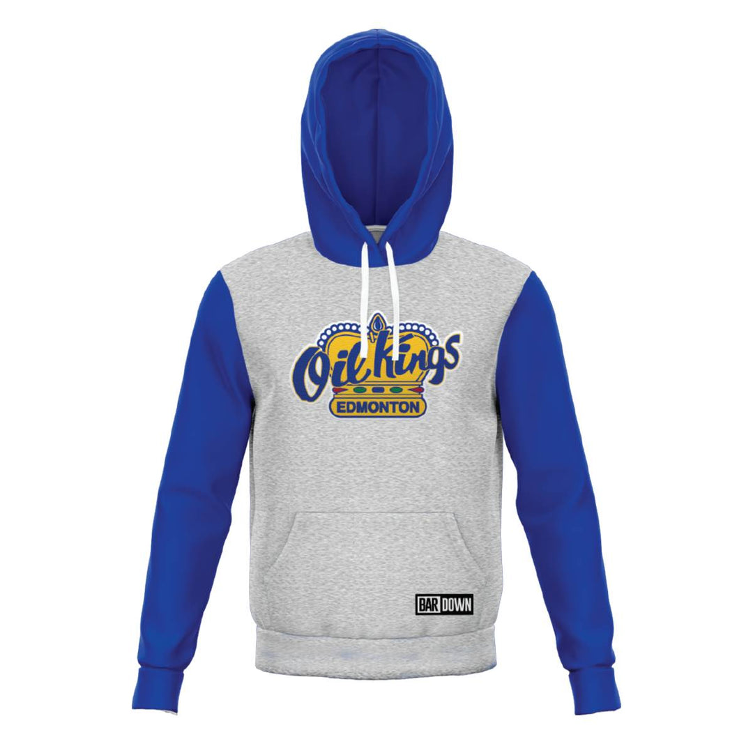 Edmonton Oil Kings Bardown Grey & Blue Two-Tone Hoodie
