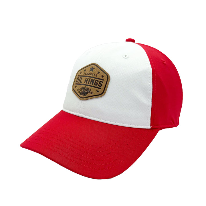 Edmonton Oil Kings Levelwear White & Red Endure Adjustable Hat