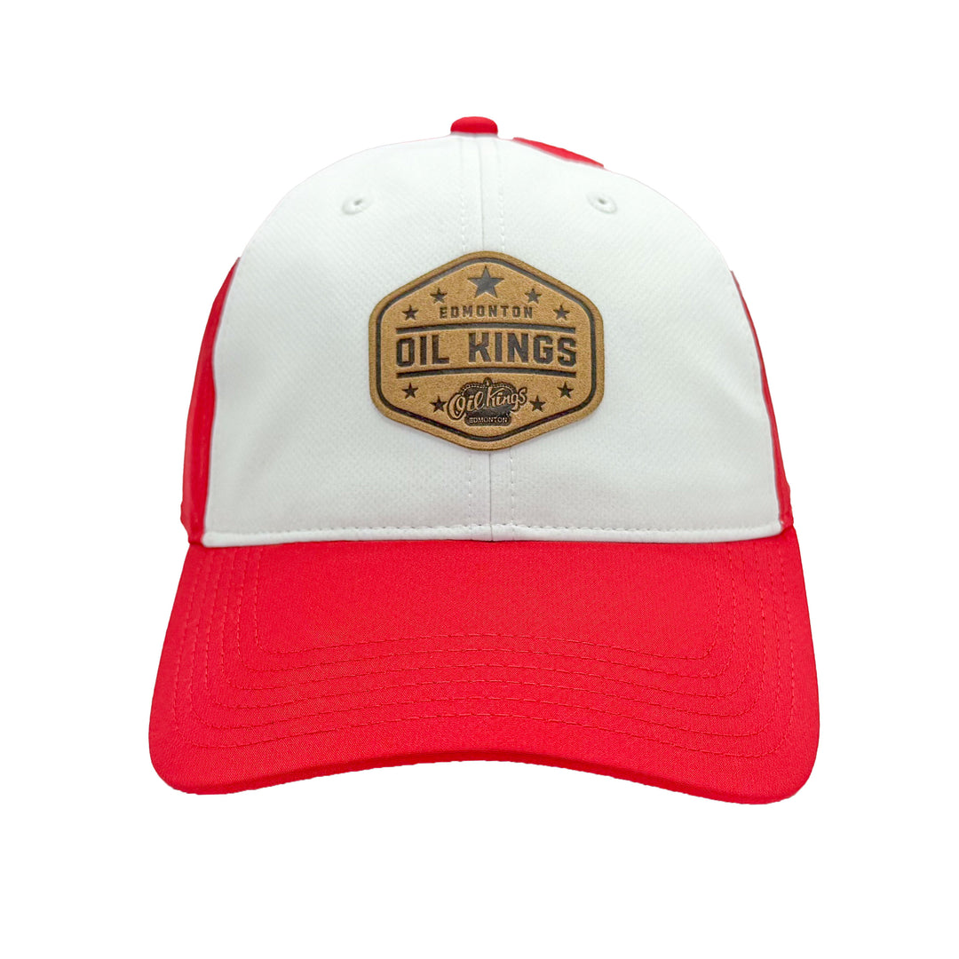 Edmonton Oil Kings Levelwear White & Red Endure Adjustable Hat