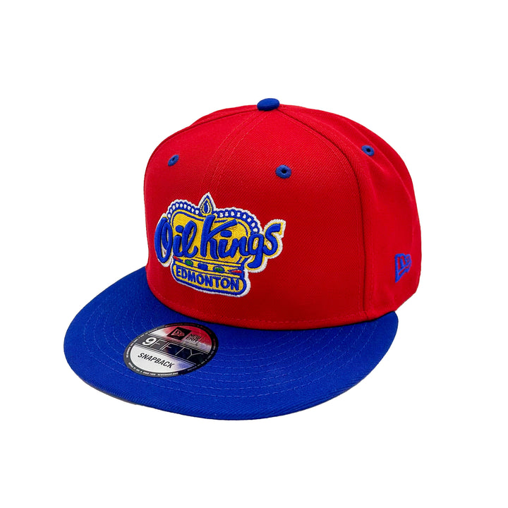 Edmonton Oil Kings New Era Red & Blue 9FIFTY Snapback Hat