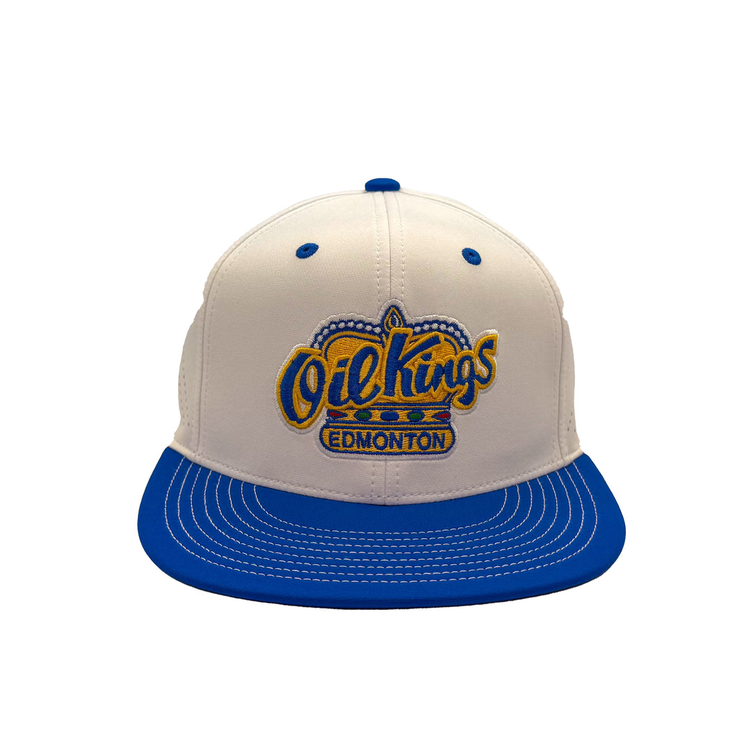 Edmonton Oil Kings Pacific Headwear White & Blue Flex Hat