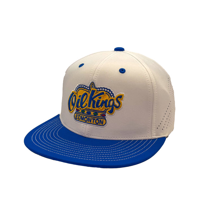 Edmonton Oil Kings Pacific Headwear White & Blue Flex Hat