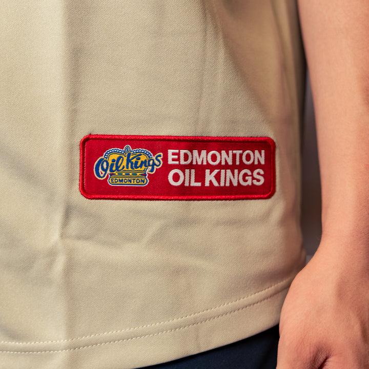 Edmonton Oil Kings Something Inked Cream Fauxback Button Up Jersey