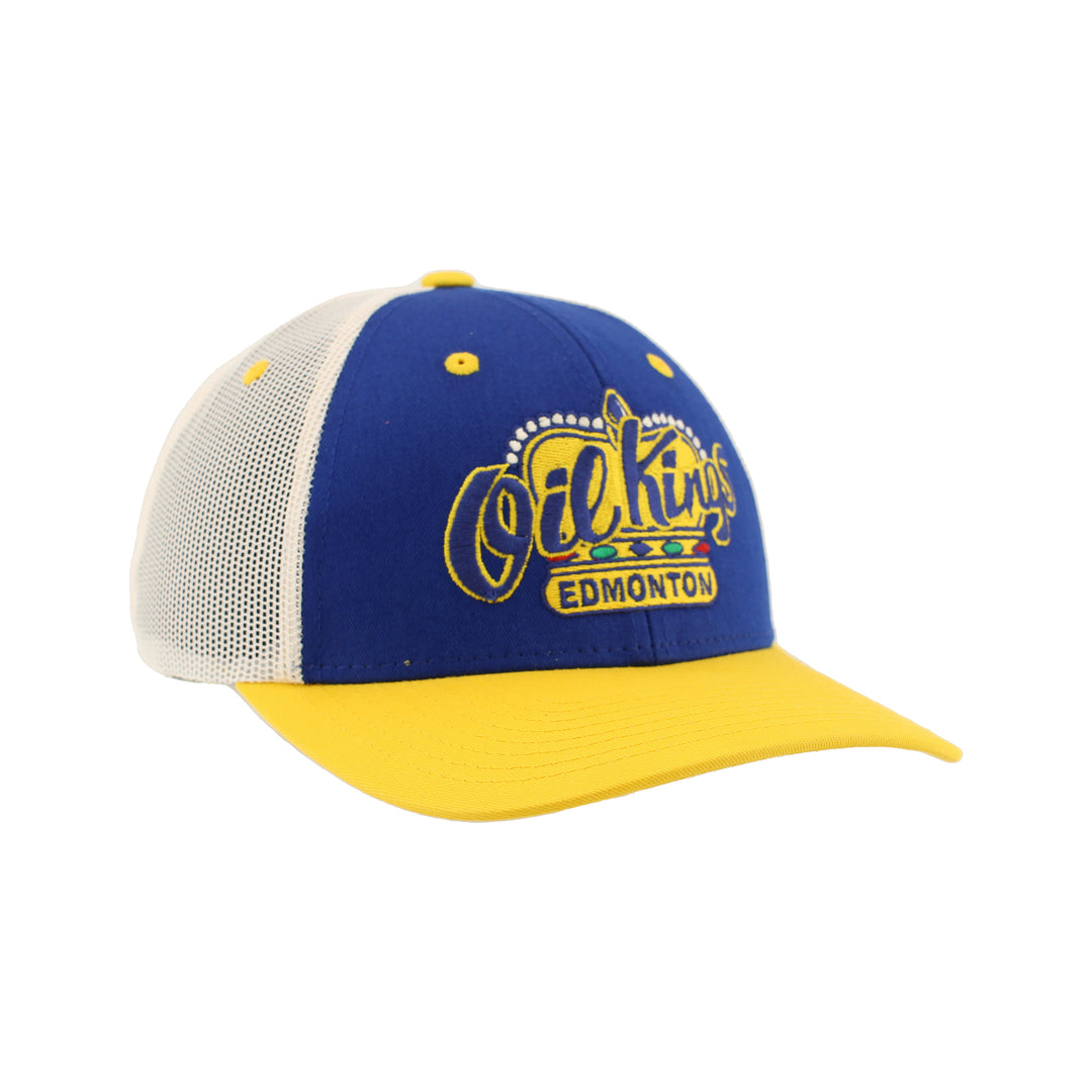 Edmonton Oil Kings Zephyr Blue & Yellow Dakota Mesh Snapback Hat