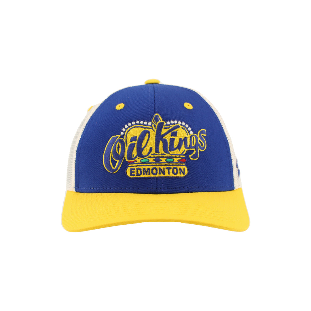 Edmonton Oil Kings Zephyr Blue & Yellow Dakota Mesh Snapback Hat