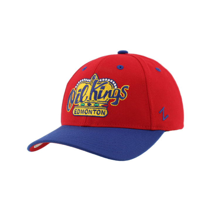 Edmonton Oil Kings Zephyr Red & Blue Competitor Snapback Hat