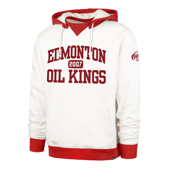 Edmonton Oil Kings '47 Cream & Red Golden Age Skipper Original Pullover Hoodie