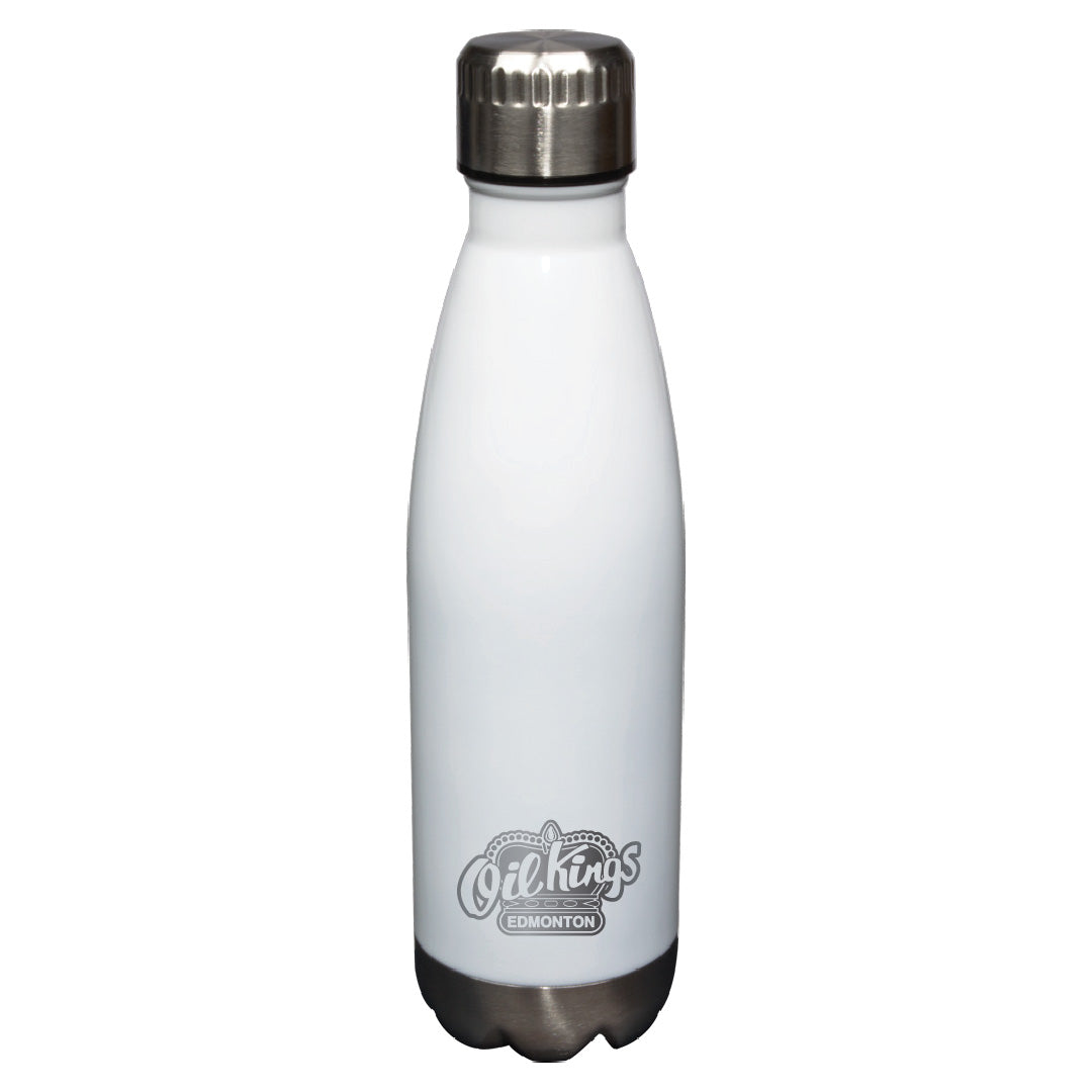 Edmonton Oil Kings White Home Logo 17oz Water Bottle