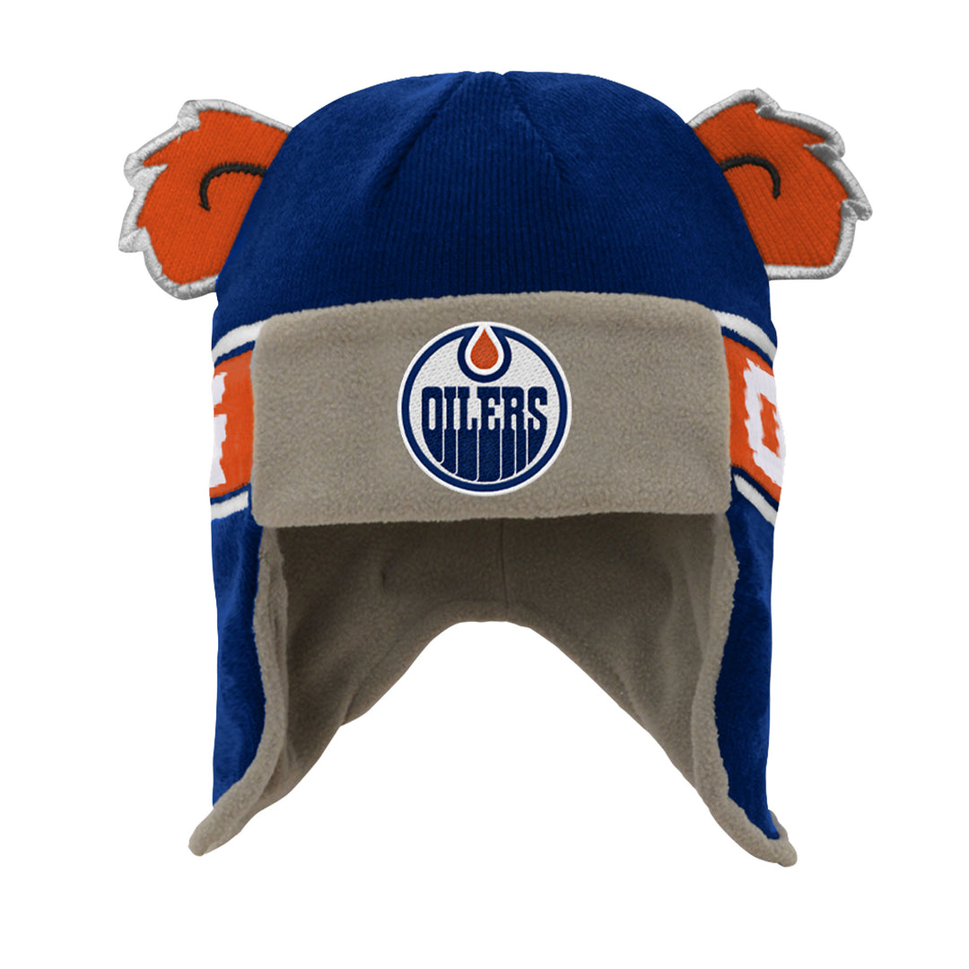 Edmonton Oilers Infant Outerstuff Wordmark Trooper Knit Toque w/ Ears