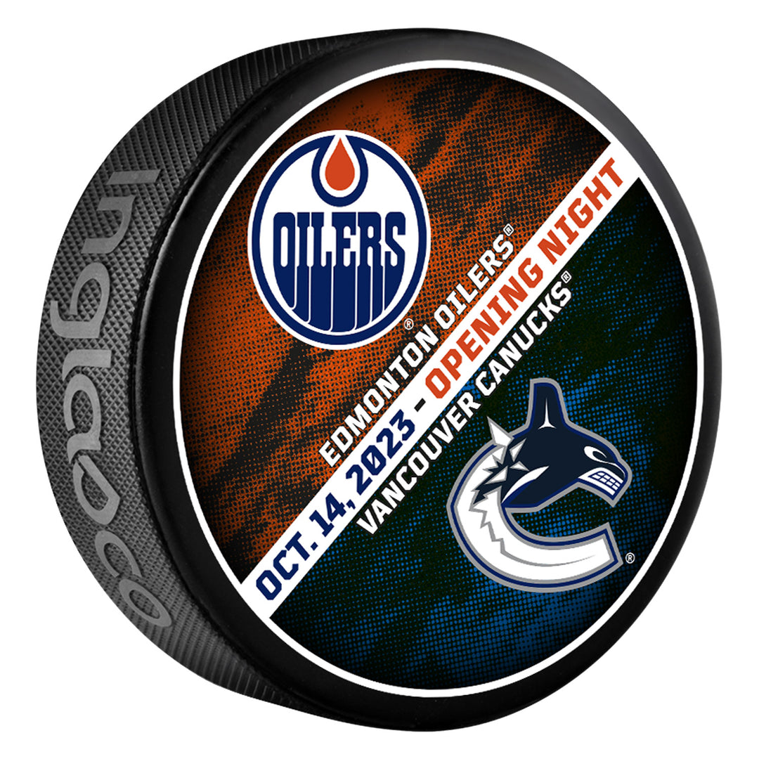 Edmonton Oilers Opening Night 2023 Collector's Puck