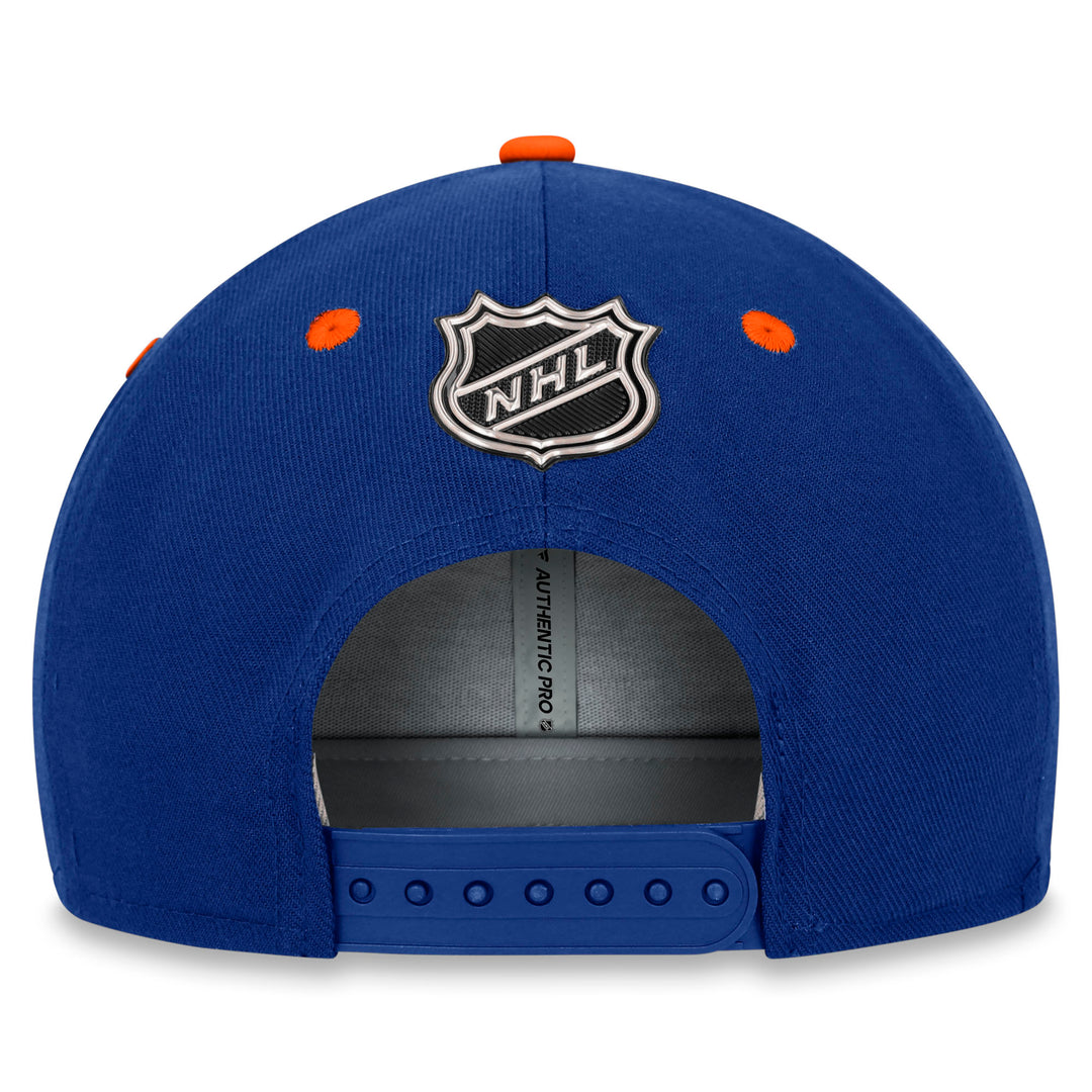 Edmonton Oilers Fanatics Blue 2023 NHL Draft Pro Snapback Hat