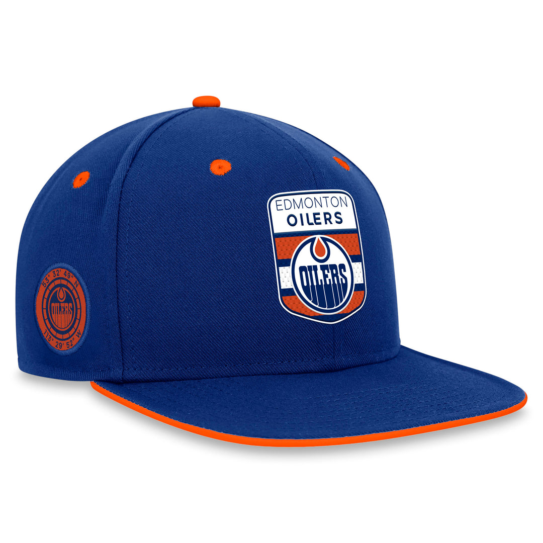 Edmonton Oilers Fanatics Blue 2023 NHL Draft Pro Snapback Hat