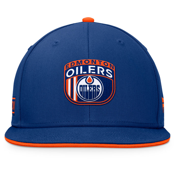 Edmonton Oilers Fanatics Blue 2024 NHL Draft Pro Snapback Hat