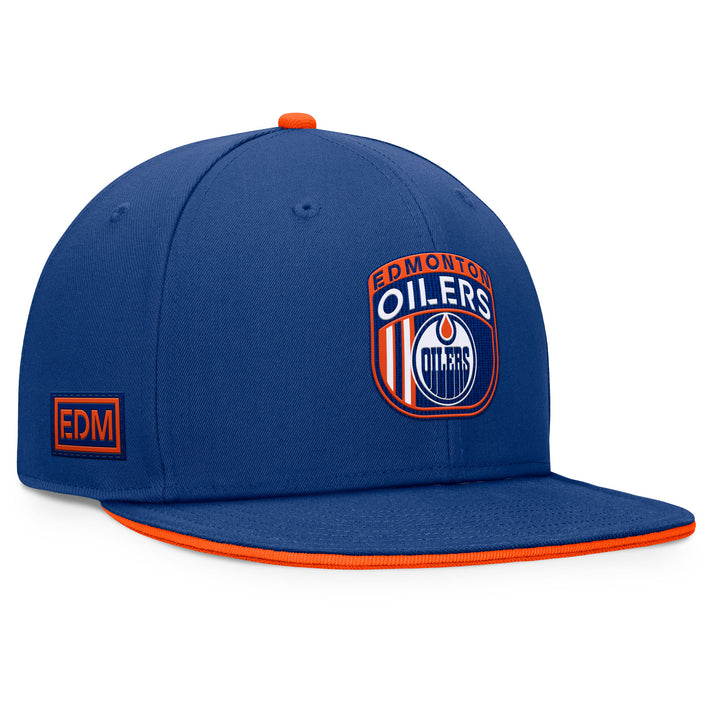 Edmonton Oilers Fanatics Blue 2024 NHL Draft Pro Snapback Hat