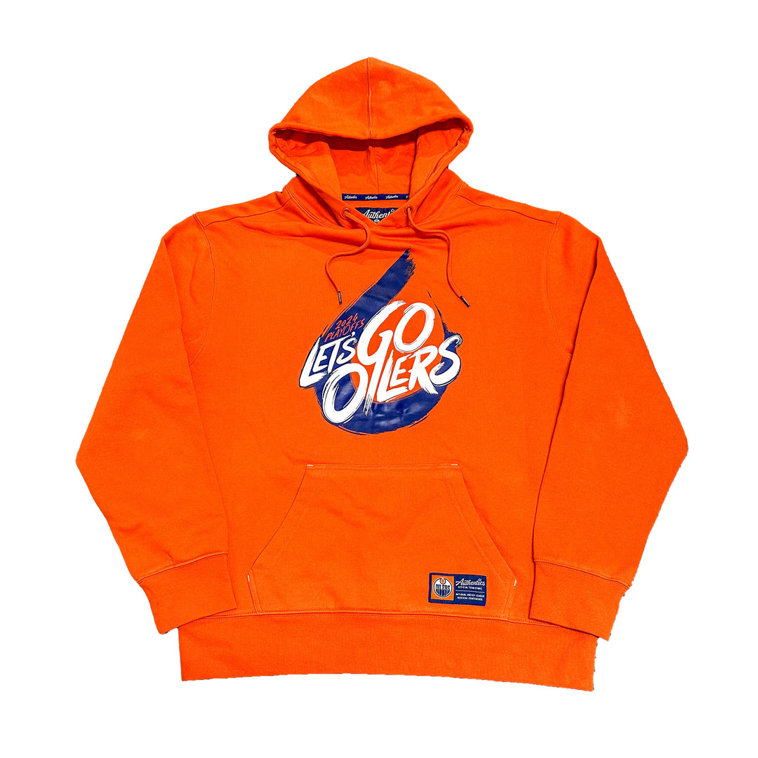 Edmonton Oilers 2024 Stanley Cup Playoffs "Let's Go Oilers" Orange Hoodie