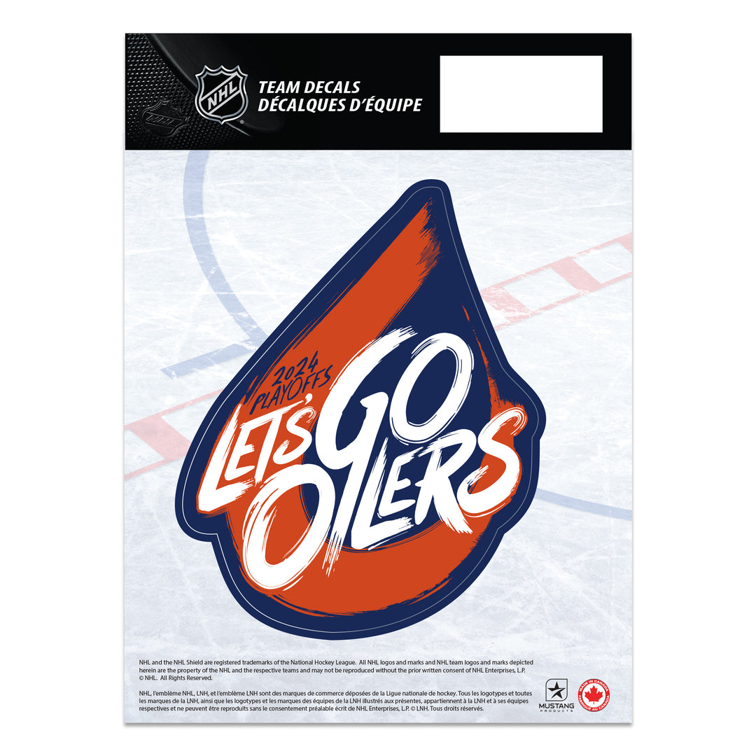 Edmonton Oilers 2024 Stanley Cup Playoffs "Let's Go Oilers" 5" x 7" Decal