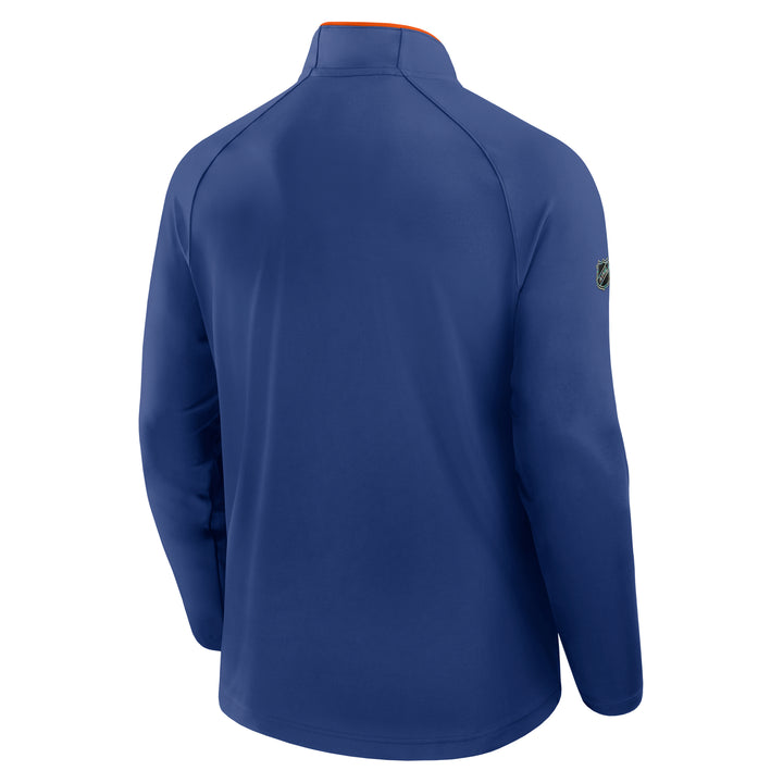 Edmonton Oilers 2025-26 Fanatics Authentic Pro Blue Rink Half-Zip Sweatshirt