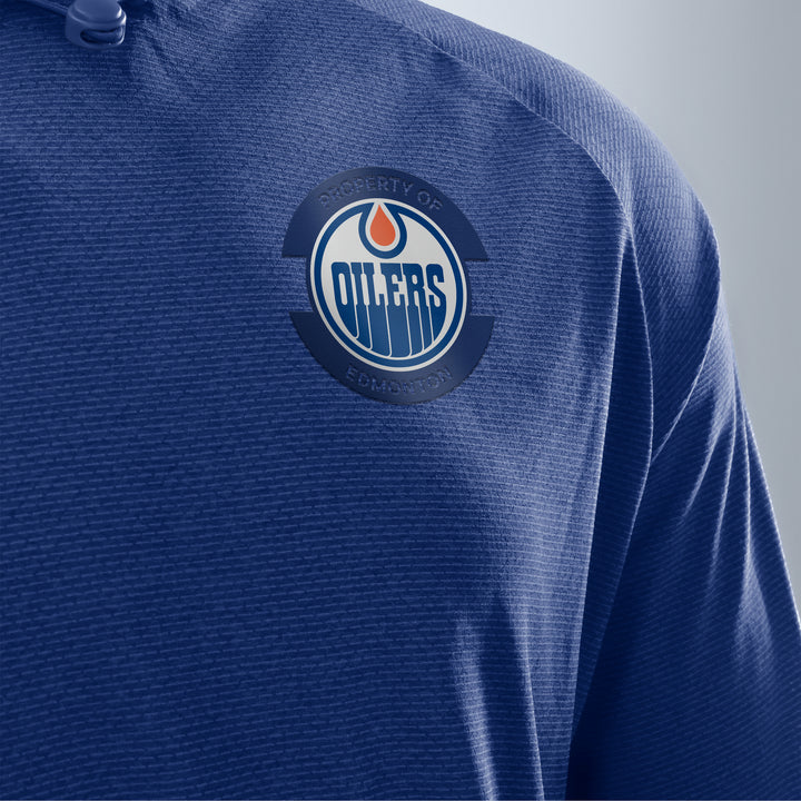 Edmonton Oilers 2025-26 Fanatics Authentic Pro Lightweight Pullover Blue Rink Hoodie