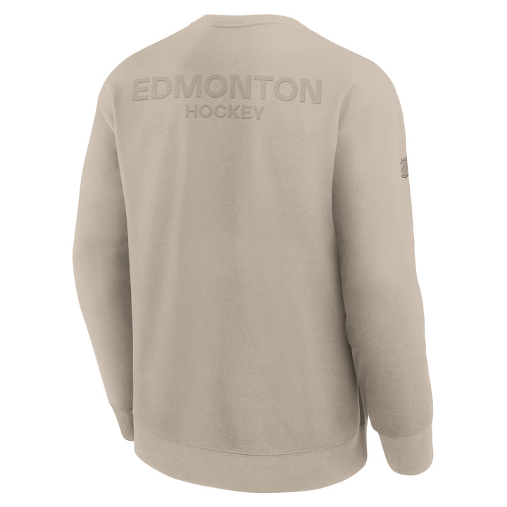 Edmonton Oilers 2025-26 Fanatics Authentic Pro Road Cream Crewneck Sweatshirt