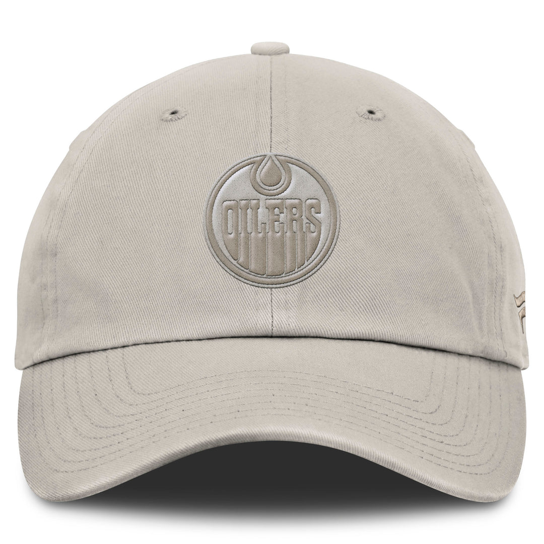 Edmonton Oilers 2025-26 Fanatics Cream Authentic Pro Road Adjustable Hat