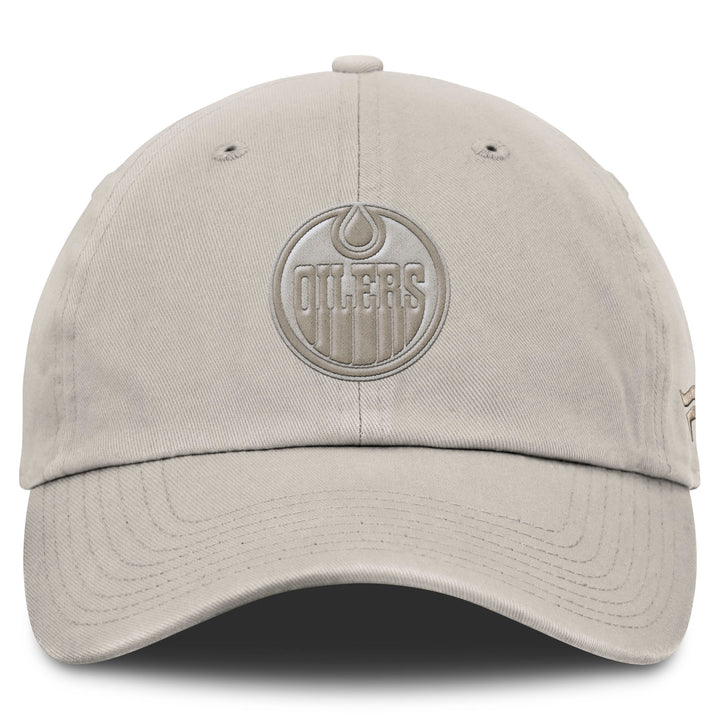 Edmonton Oilers 2025-26 Fanatics Cream Authentic Pro Road Adjustable Hat