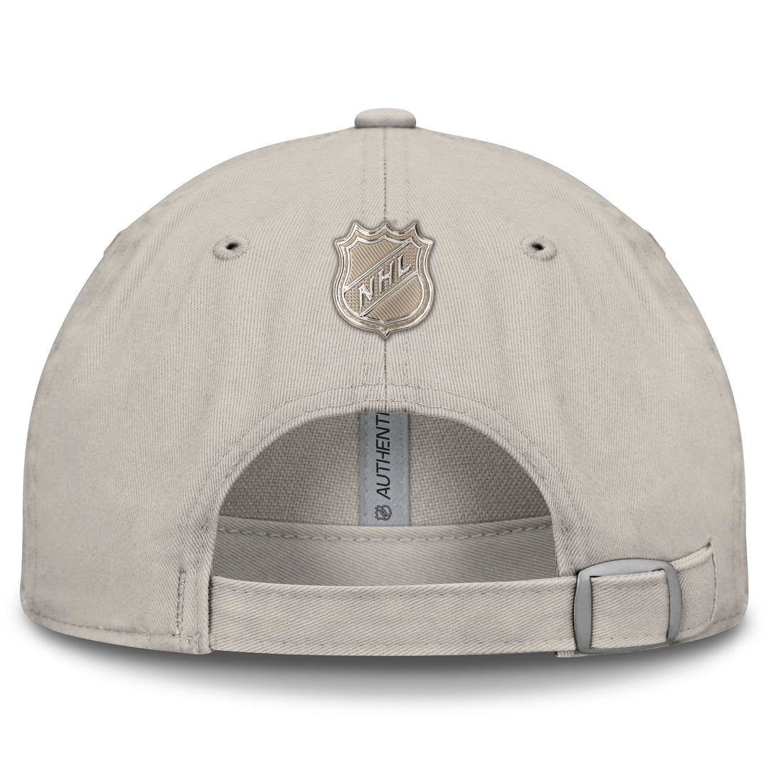 Edmonton Oilers 2025-26 Fanatics Cream Authentic Pro Road Adjustable Hat