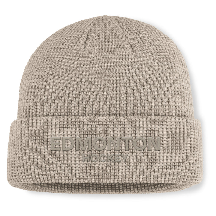 Edmonton Oilers 2025-26 Fanatics Cream Authentic Pro Road Cuffed Toque