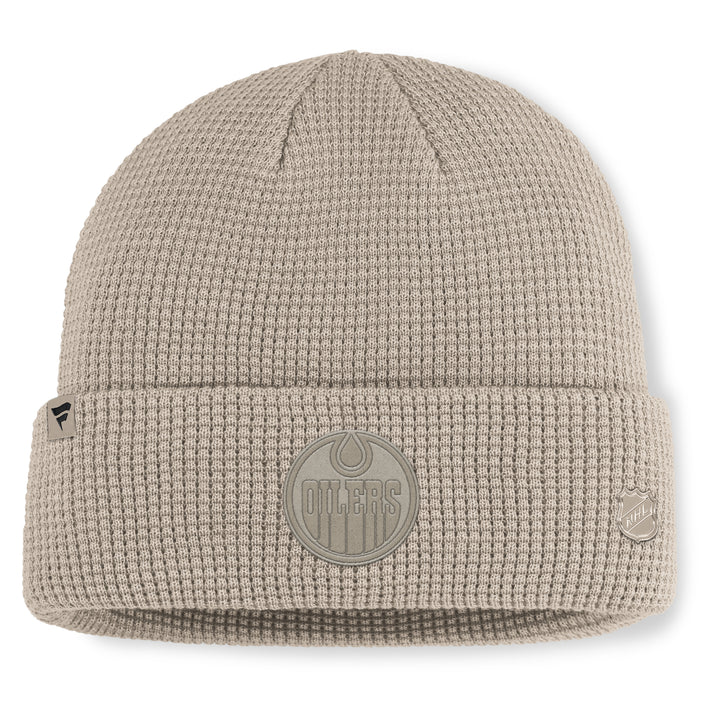 Edmonton Oilers 2025-26 Fanatics Cream Authentic Pro Road Cuffed Toque