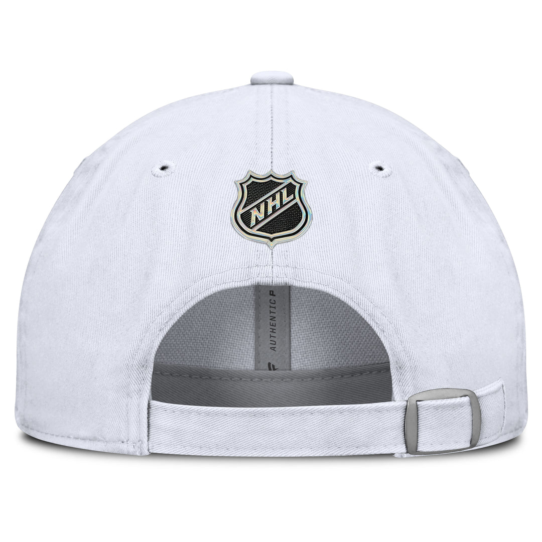 Edmonton Oilers 2025-26 Fanatics White Authentic Pro Hockey Fights Cancer Adjustable Hat