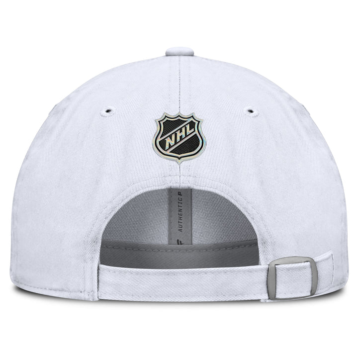 Edmonton Oilers 2025-26 Fanatics White Authentic Pro Hockey Fights Cancer Adjustable Hat
