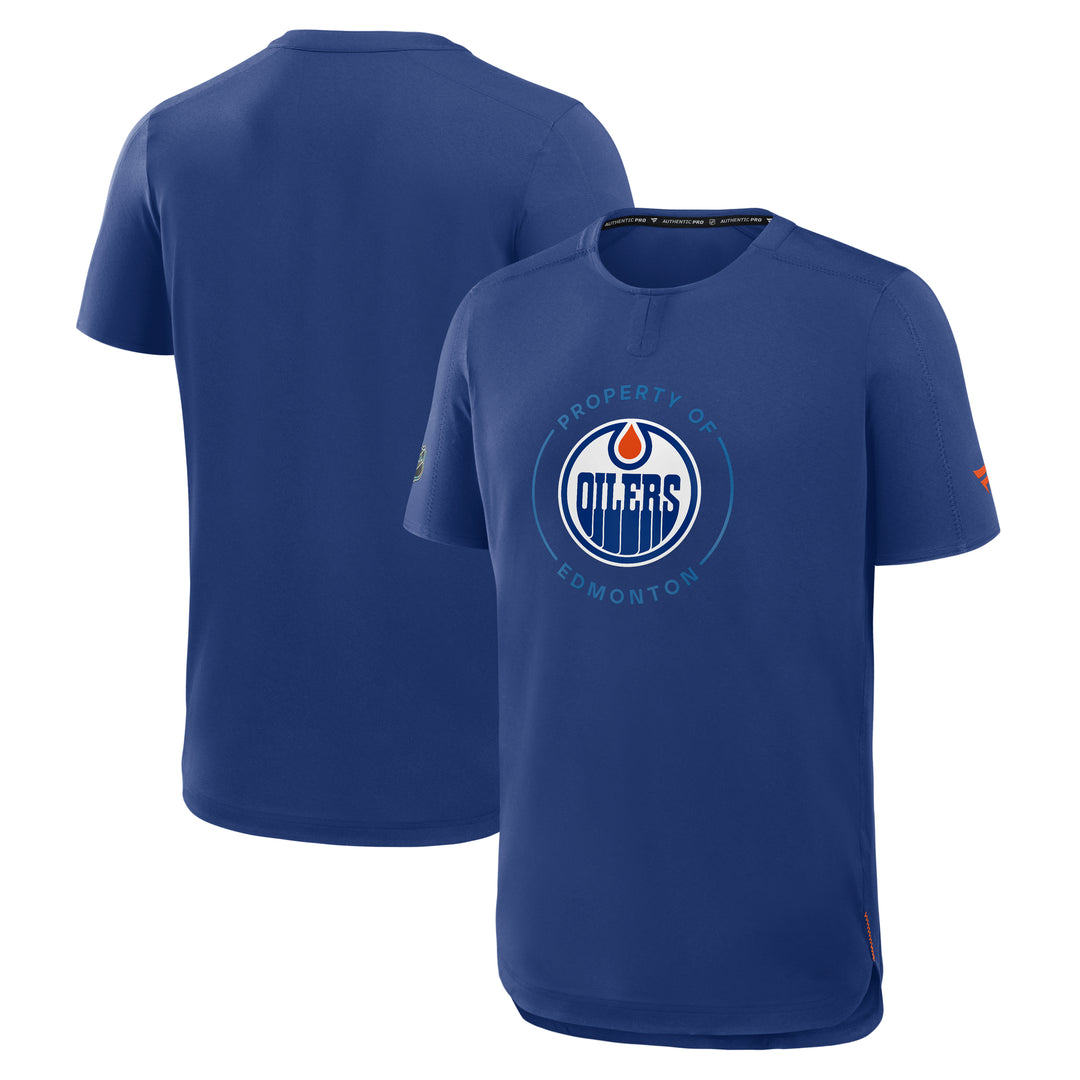 Edmonton Oilers 2026-27 Fanatics Authentic Pro Blue Performance T-Shirt