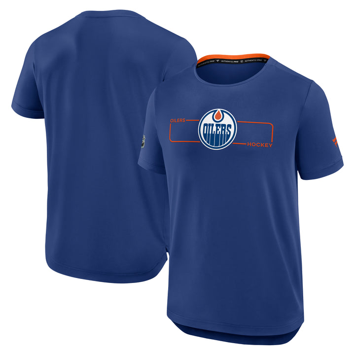 Edmonton Oilers 2026-27 Fanatics Authentic Pro Blue Rink Tech T-Shirt