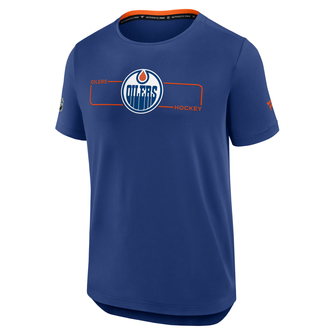 Edmonton Oilers 2026-27 Fanatics Authentic Pro Blue Rink Tech T-Shirt