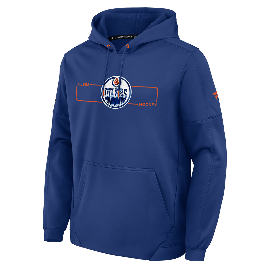 Edmonton Oilers 2026-27 Fanatics Authentic Pro Pullover Blue Rink Side Hoodie