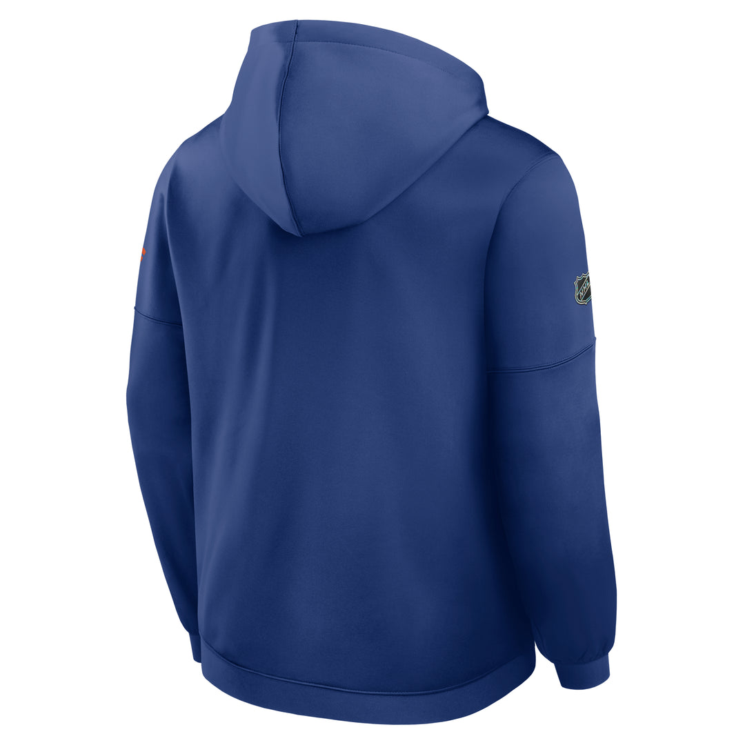 Edmonton Oilers 2026-27 Fanatics Authentic Pro Pullover Blue Rink Side Hoodie