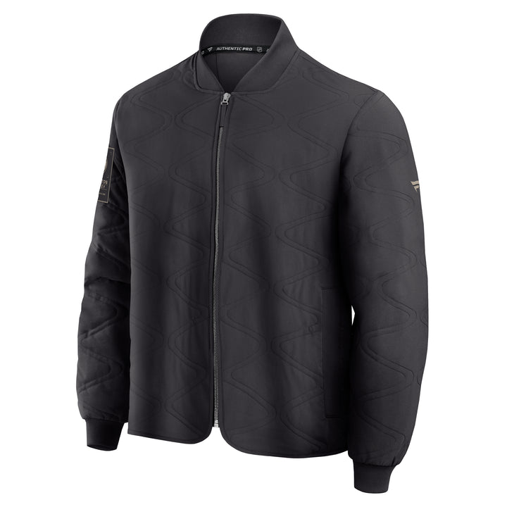 Edmonton Oilers 2026-27 Fanatics Authentic Pro Road Grey Full-Zip Bomber Jacket
