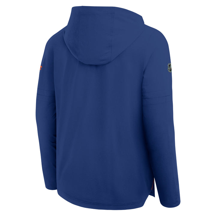 Edmonton Oilers 2026-27 Fanatics Authentic Pro Train Lightweight Pullover Blue Hoodie