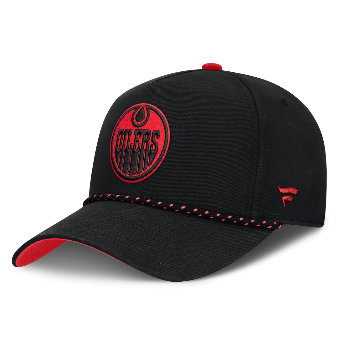 Edmonton Oilers 2026-27 Fanatics Black Authentic Pro Canadian Armed Forces Appreciation Night Snapback Hat