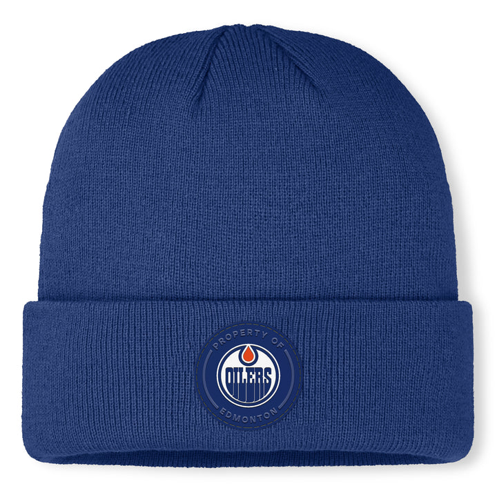 Edmonton Oilers 2026-27 Fanatics Blue Authentic Pro Train Cuffed Toque/Beanie