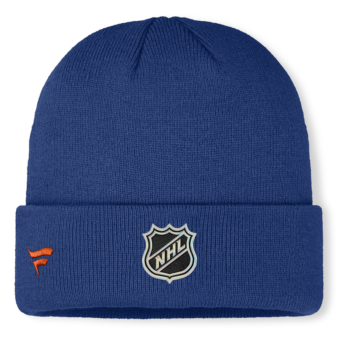 Edmonton Oilers 2026-27 Fanatics Blue Authentic Pro Train Cuffed Toque/Beanie