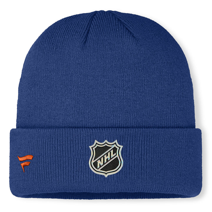 Edmonton Oilers 2026-27 Fanatics Blue Authentic Pro Train Cuffed Toque/Beanie