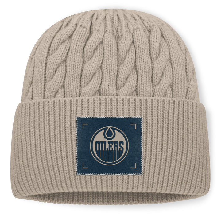 Edmonton Oilers Fanatics Cream 2026-27 Authentic Pro Road Cuffed Toque/Beanie