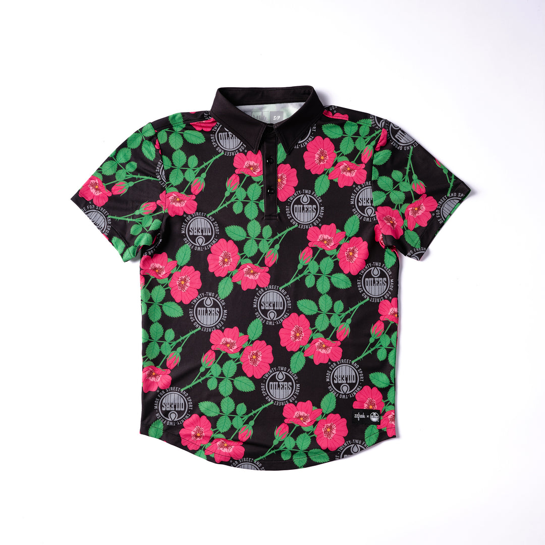 Edmonton Oilers 22Fresh Wild Rose Polo