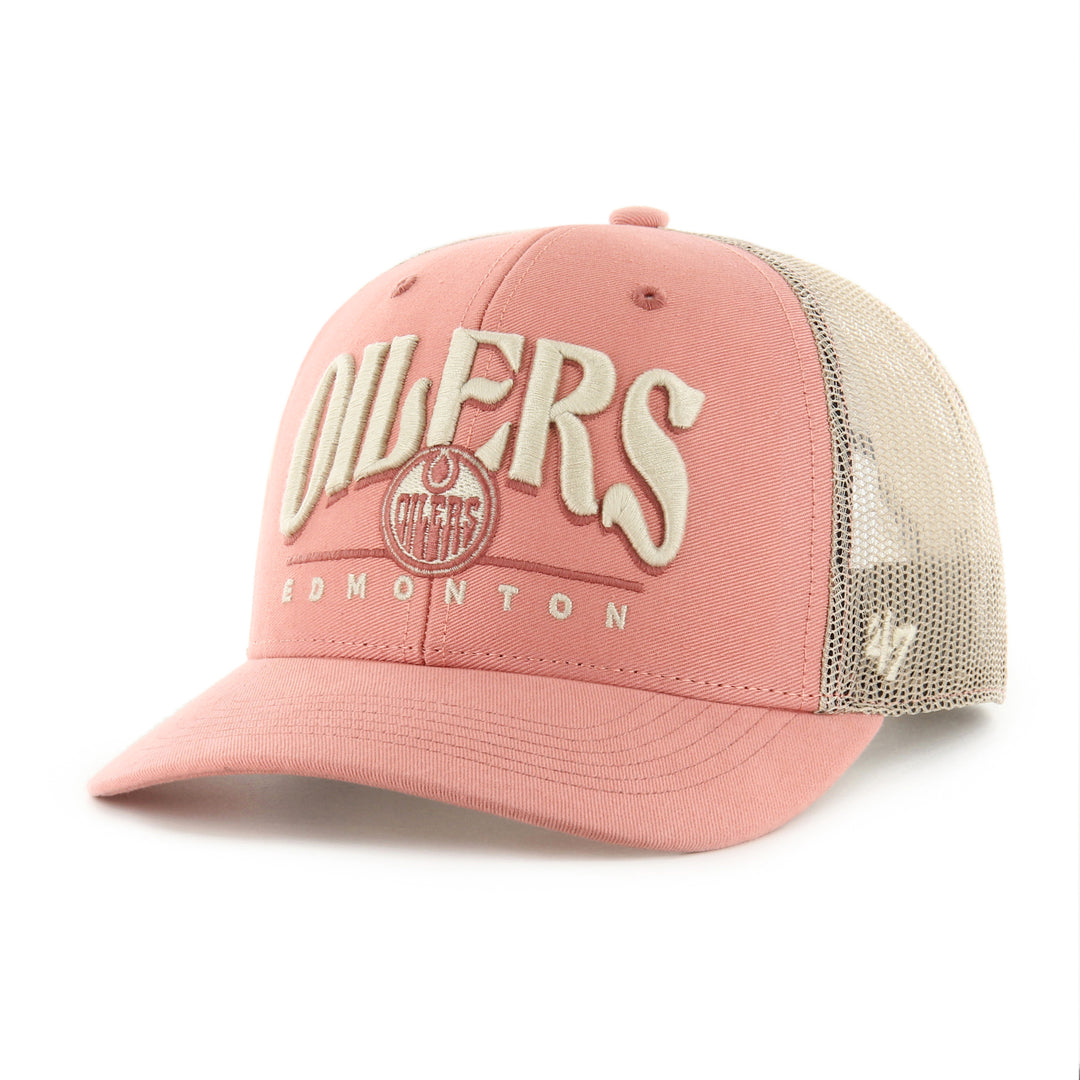 Edmonton Oilers '47 Sedona Pink Canyon Trucker Snapback Hat