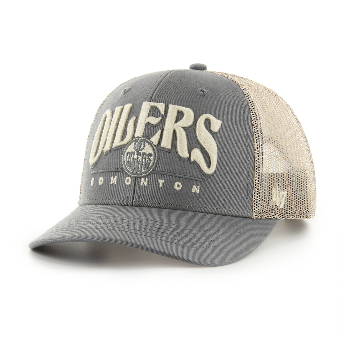Edmonton Oilers '47 Canyon Charcoal Grey Trucker Snapback Hat