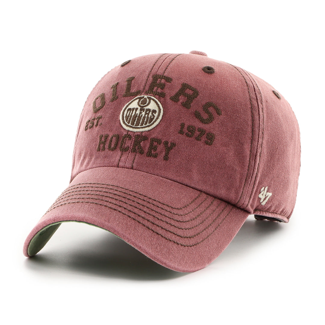 Edmonton Oilers '47 Dusted Steuben Red Clean Up Adjustable Hat