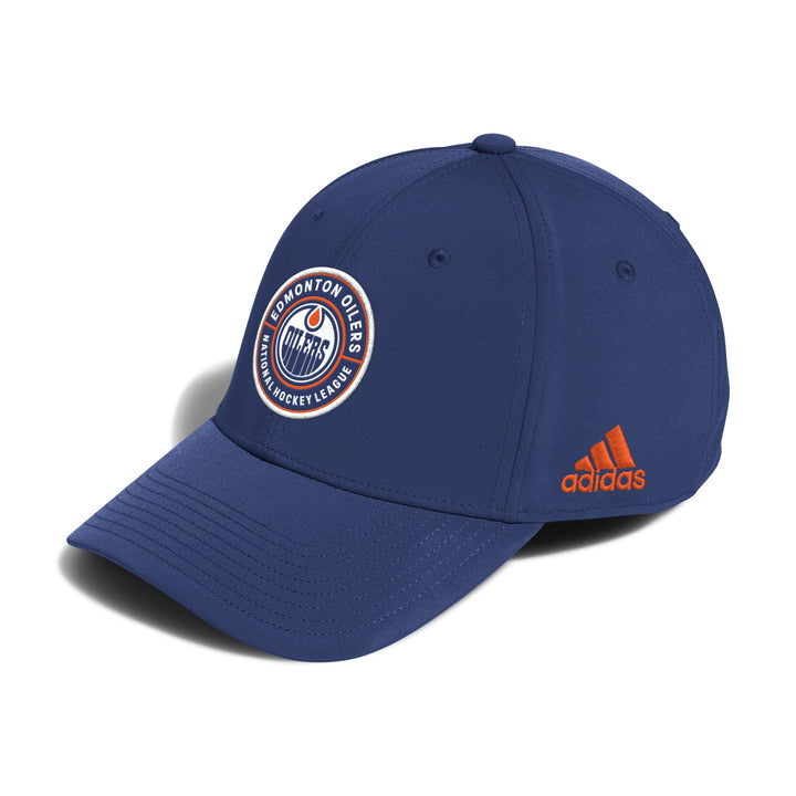 Edmonton Oilers adidas Blue Poly Stretch Flex Hat