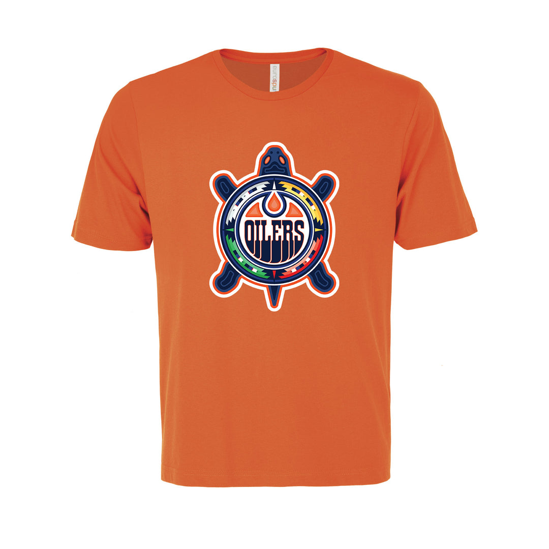 Edmonton Oilers Turtle Island Orange Logo T-Shirt