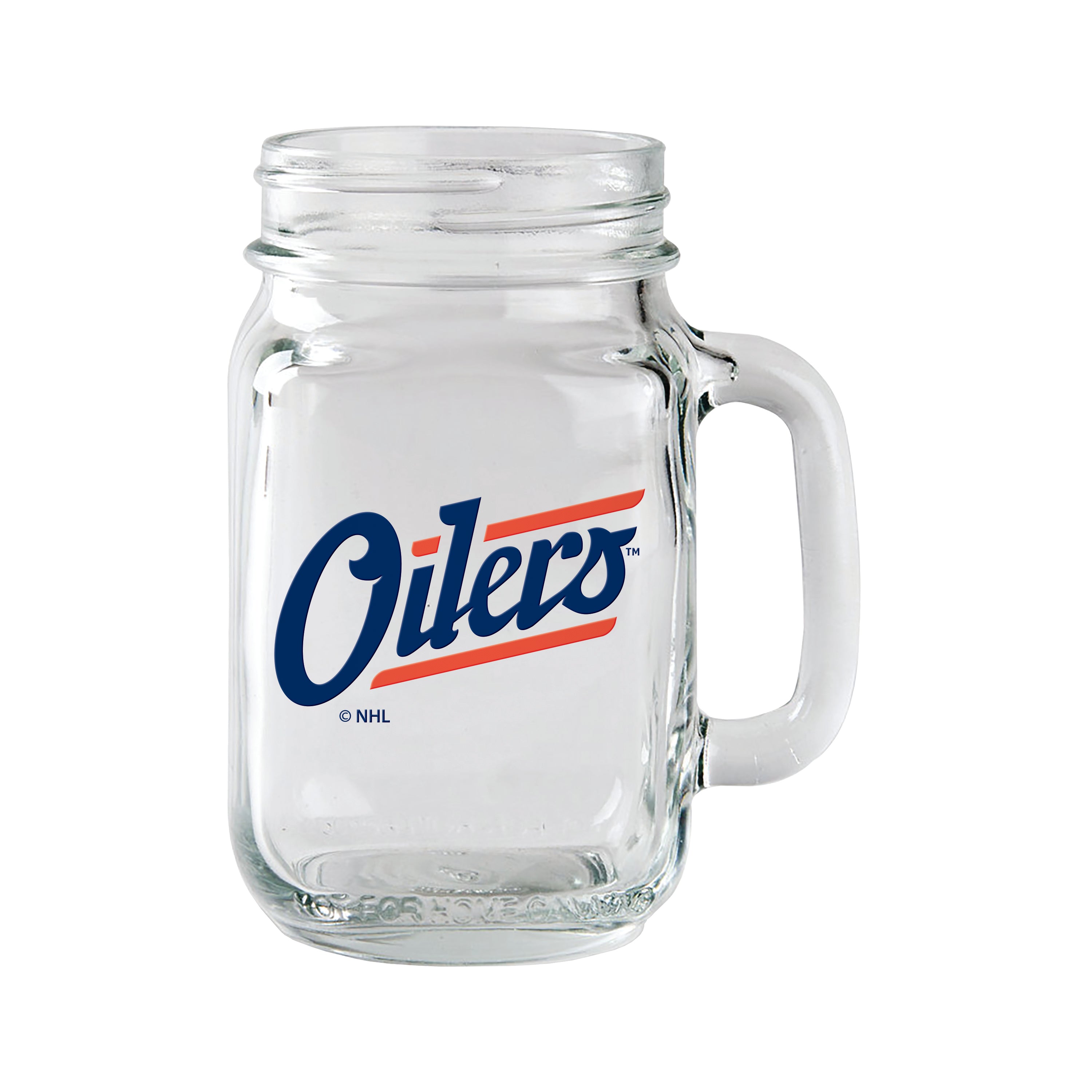 Edmonton Oilers Alternate Logo 14 oz Mason Jar Glass – ICE District ...